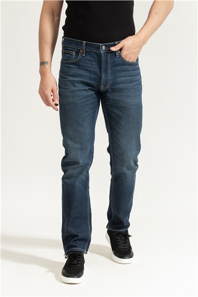 Calvin Klein Slim Straight Dark Casper Jean Erkek Jean Pantolon