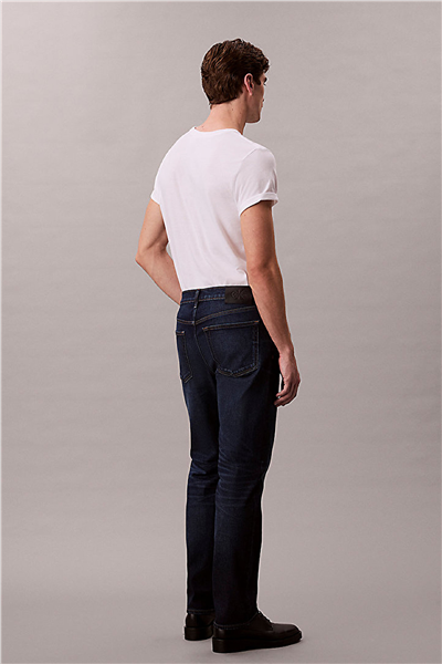 Calvin Klein Slim Straight Dark Casper Jean Erkek Jean Pantolon Mavi