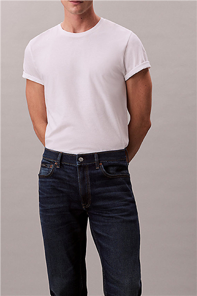 Calvin Klein Slim Straight Dark Casper Jean Erkek Jean Pantolon Mavi
