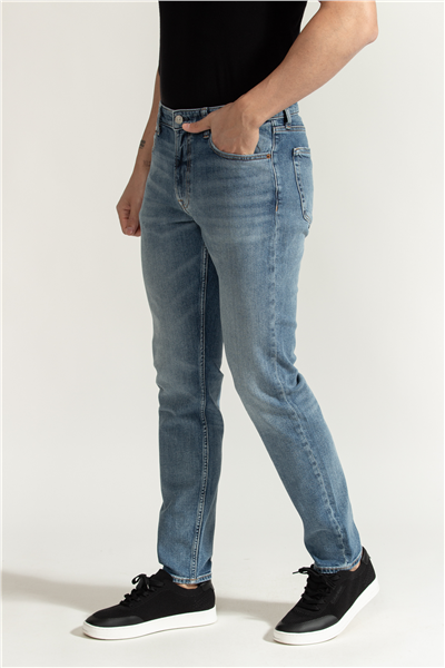 Calvin Klein Slim Taper Blue Tide Erkek Jean Pantolon