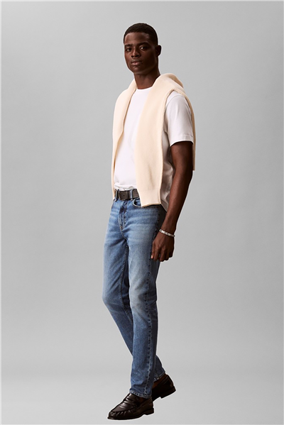 Calvin Klein Slim Taper Blue Tide Jean Erkek Jean Pantolon Mavi