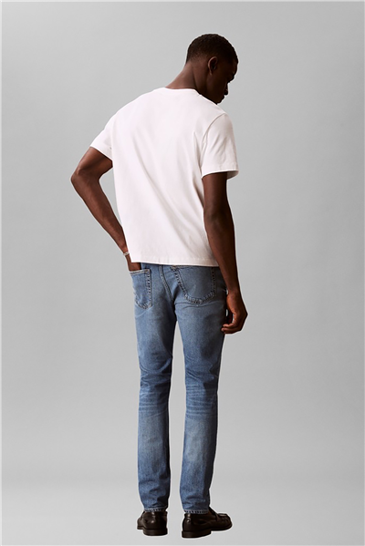 Calvin Klein Slim Taper Blue Tide Jean Erkek Jean Pantolon Mavi