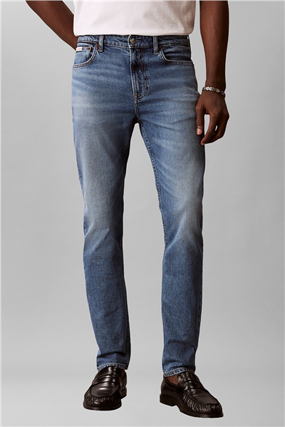 Calvin Klein Slim Taper Blue Tide Jean Erkek Jean Pantolon Mavi