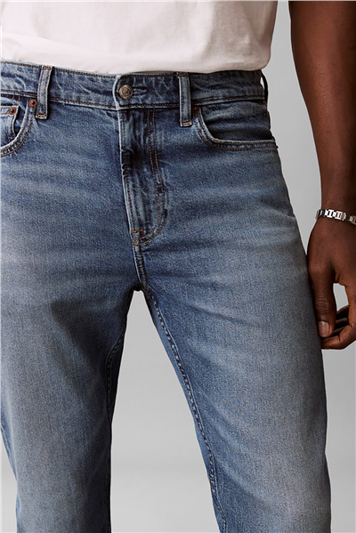 Calvin Klein Slim Taper Blue Tide Jean Erkek Jean Pantolon Mavi