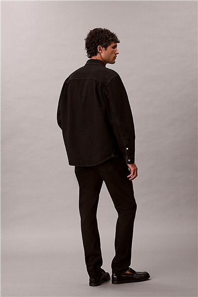 Calvin Klein Slim Taper Ck Classic Black Jean Erkek Jean Pantolon Siyah