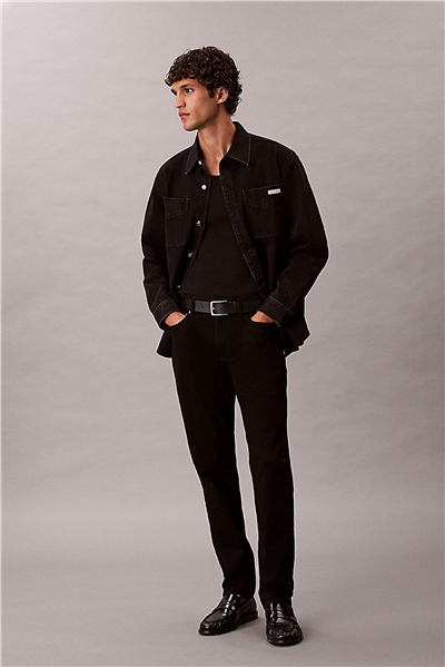 Calvin Klein Slim Taper Ck Classic Black Jean Erkek Jean Pantolon Siyah
