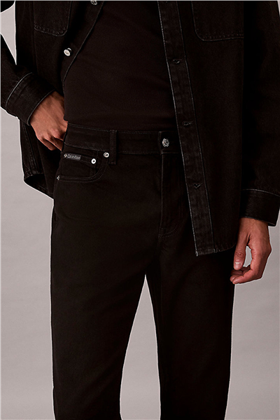 Calvin Klein Slim Taper Ck Classic Black Jean Erkek Jean Pantolon Siyah