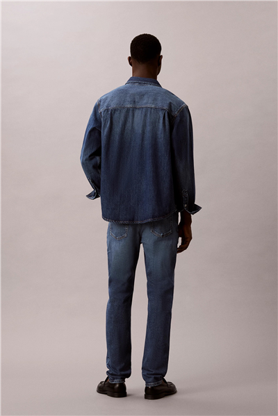 Calvin Klein Slim Taper Faded Ck Blue Lt Wt J Erkek Jean Pantolon