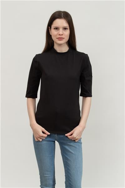 Calvin Klein Smooth Cotton Stretch Mock Top Kadın Kapüşonlu Sweatshirt