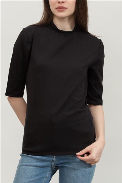 Calvin Klein Smooth Cotton Stretch Mock Top Kadın Kapüşonlu Sweatshirt