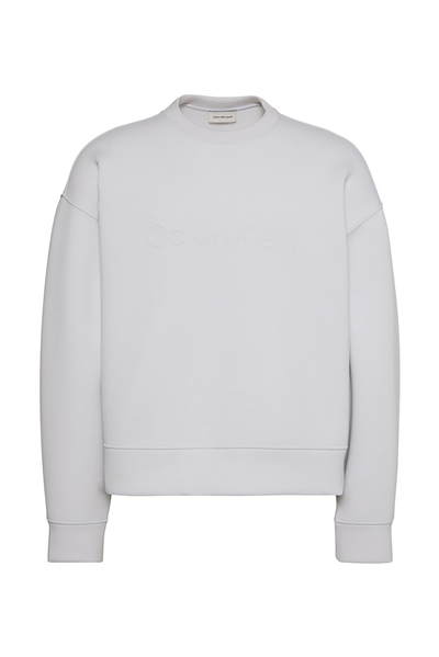 Calvin Klein Spacer Crewneck Erkek Bisiklet Yaka Sweatshirt Gri