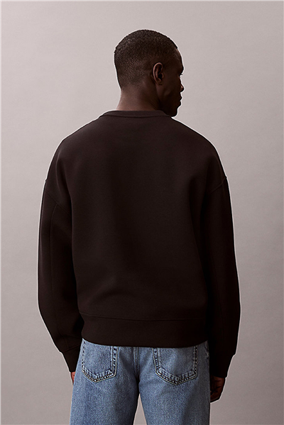Calvin Klein Spacer Crewneck Erkek Bisiklet Yaka Sweatshirt Siyah