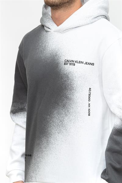 Calvin Klein Spray Aop Erkek Kapüşonlu Sweatshirt