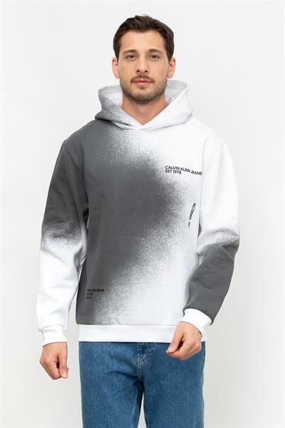 Calvin Klein Spray Aop Erkek Kapüşonlu Sweatshirt