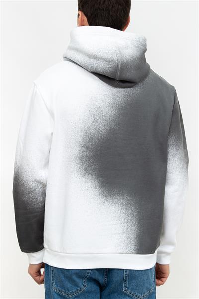 Calvin Klein Spray Aop Erkek Kapüşonlu Sweatshirt