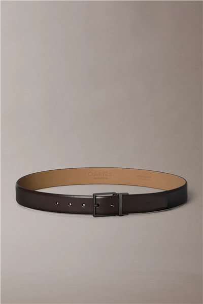 Calvin Klein Square Buckle Smooth Adj Erkek Kemer Kahverengi