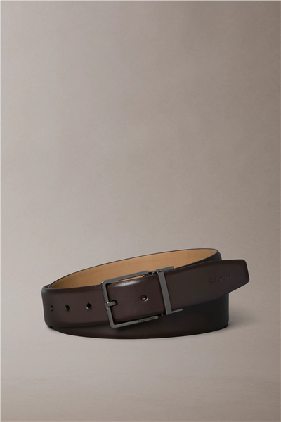 Calvin Klein Square Buckle Smooth Adj Erkek Kemer Kahverengi