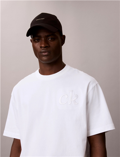 Calvin Klein Ss 16S Aug Calvin Kln Trvl Graph Erkek Bisiklet Yaka T-Shirt Beyaz