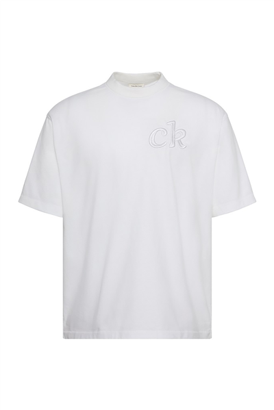 Calvin Klein Ss 16S Aug Calvin Kln Trvl Graph Erkek Bisiklet Yaka T-Shirt Beyaz