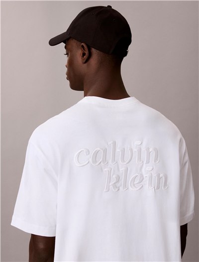 Calvin Klein Ss 16S Aug Calvin Kln Trvl Graph Erkek Bisiklet Yaka T-Shirt Beyaz