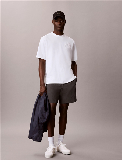 Calvin Klein Ss 16S Aug Calvin Kln Trvl Graph Erkek Bisiklet Yaka T-Shirt Beyaz