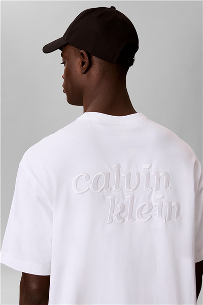 Calvin Klein Ss 16S Aug Calvin Kln Trvl Graph Erkek Bisiklet Yaka T-Shirt Beyaz