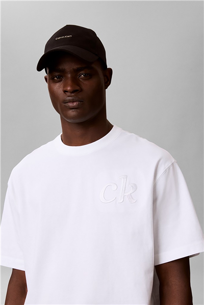 Calvin Klein Ss 16S Aug Calvin Kln Trvl Graph Erkek Bisiklet Yaka T-Shirt Beyaz