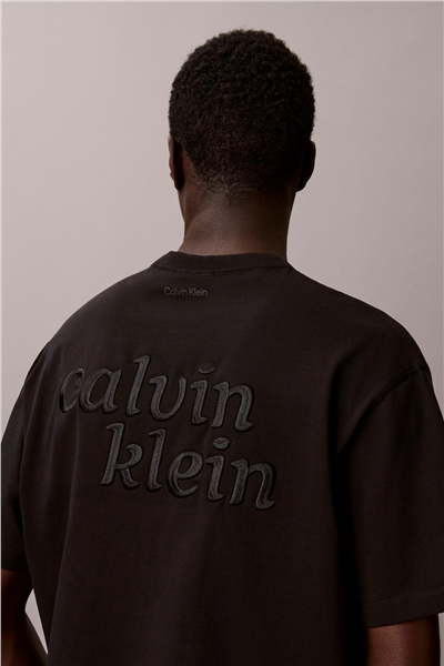 Calvin Klein Ss 16S Aug Calvin Kln Trvl Graph Erkek Bisiklet Yaka T-Shirt Siyah