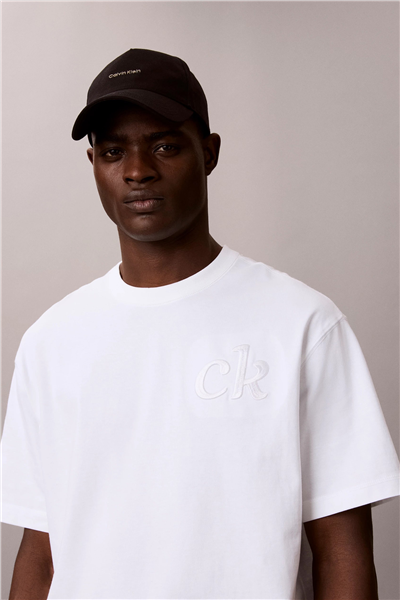 Calvin Klein Ss 16S Aug Calvin Kln Trvl Graph Erkek Bisiklet Yaka T-Shirt Beyaz