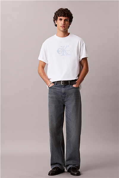 Calvin Klein Ss 16S Elevated Mono Erkek Bisiklet Yaka T-Shirt