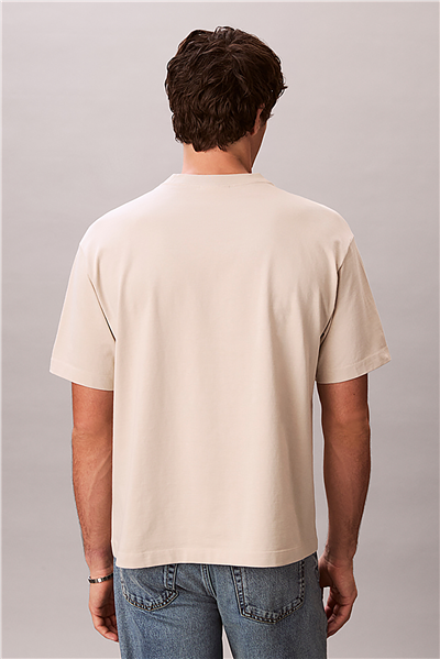 Calvin Klein Ss 16S Elevated Mono Erkek Bisiklet Yaka T-Shirt