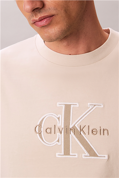 Calvin Klein Ss 16S Elevated Mono Erkek Bisiklet Yaka T-Shirt