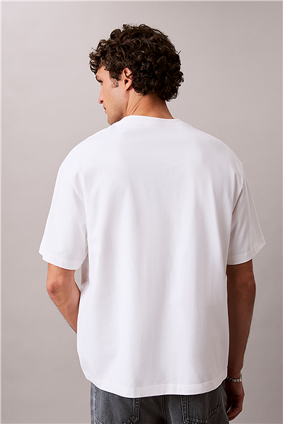 Calvin Klein Ss 16S Elevated Mono Erkek Bisiklet Yaka T-Shirt
