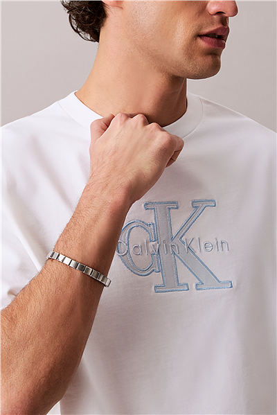 Calvin Klein Ss 16S Elevated Mono Erkek Bisiklet Yaka T-Shirt