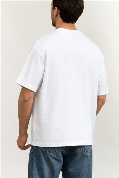 Calvin Klein SS 16S Rlxd Fit CKJ Graphic Tee Erkek Bisiklet Yaka T-Shirt