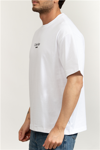 Calvin Klein SS 16S Rlxd Fit CKJ Graphic Tee Erkek Bisiklet Yaka T-Shirt