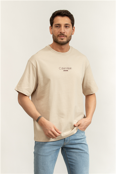 Calvin Klein SS 16S Rlxd Fit CKJ Graphic Tee Erkek Bisiklet Yaka T-Shirt