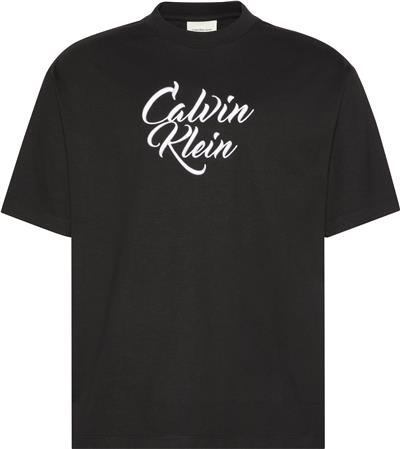 Calvin Klein Ss 16S Sn Cursive Graphic Erkek Bisiklet Yaka T-Shirt