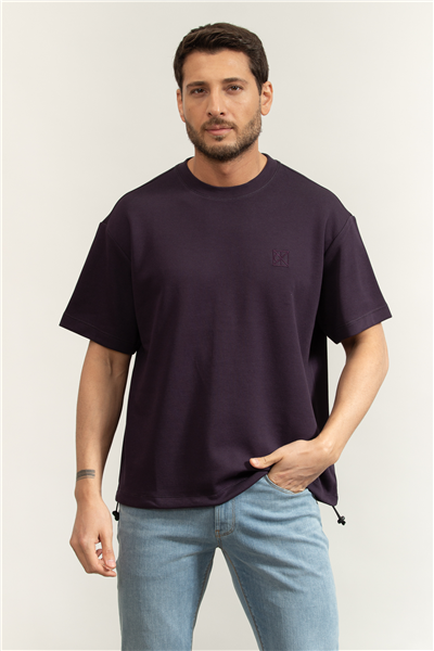 Calvin Klein SS 2 Tone Pique Bungee Tee Erkek Bisiklet Yaka T-Shirt