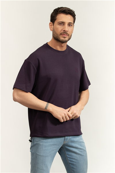 Calvin Klein SS 2 Tone Pique Bungee Tee Erkek Bisiklet Yaka T-Shirt