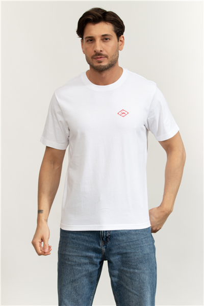 Calvin Klein SS 20S Calvin Matchbox Graphic T Erkek Bisiklet Yaka T-Shirt
