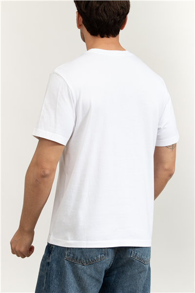 Calvin Klein SS 20S Calvin Matchbox Graphic T Erkek Bisiklet Yaka T-Shirt