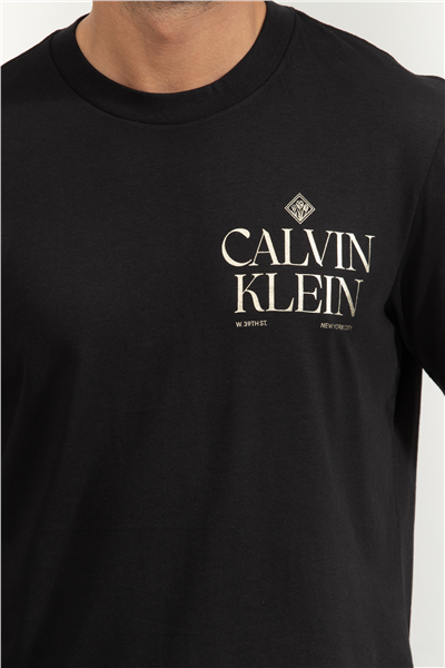 Calvin Klein SS 20S Calvin Roses Graphic Tee Erkek Bisiklet Yaka T-Shirt