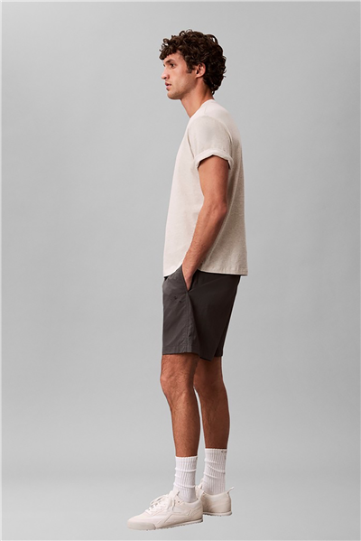 Calvin Klein Ss 20S Calvinklein Trvl Font Gra Erkek Bisiklet Yaka T-Shirt Gri