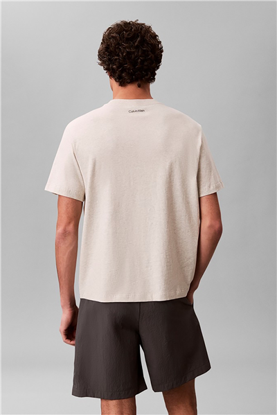 Calvin Klein Ss 20S Calvinklein Trvl Font Gra Erkek Bisiklet Yaka T-Shirt Gri