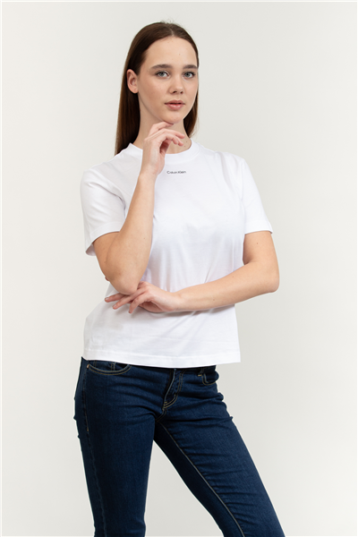 Calvin Klein SS 20S Classic Logo Tee Kadın Bisiklet Yaka T-Shirt