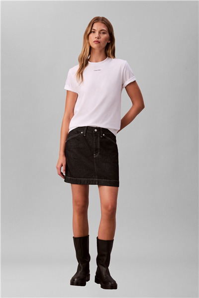 Calvin Klein SS 20S Classic Logo Tee Kadın Bisiklet Yaka T-Shirt