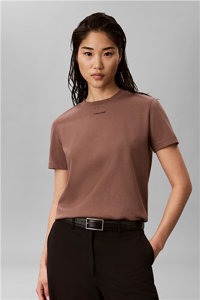 Calvin Klein SS 20S Classic Logo Tee Kadın Bisiklet Yaka T-Shirt
