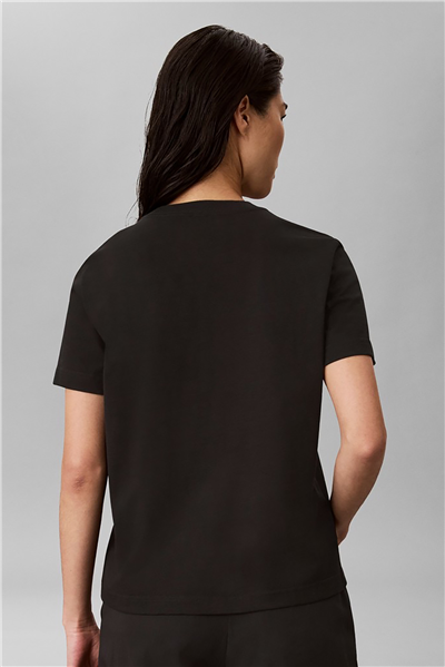 Calvin Klein Ss 20S Classic Seasonal Logo Tee Kadın Bisiklet Yaka T-Shirt Siyah