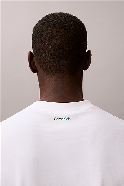 Calvin Klein Ss 20S Easy Collegia Erkek Bisiklet Yaka T-Shirt